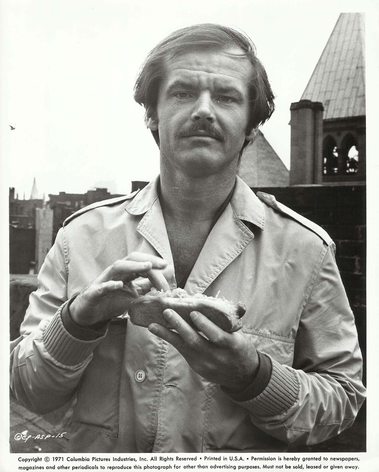 Jack Nicholson in "A Safe Place" Original Vintage Photo Portrait 1971