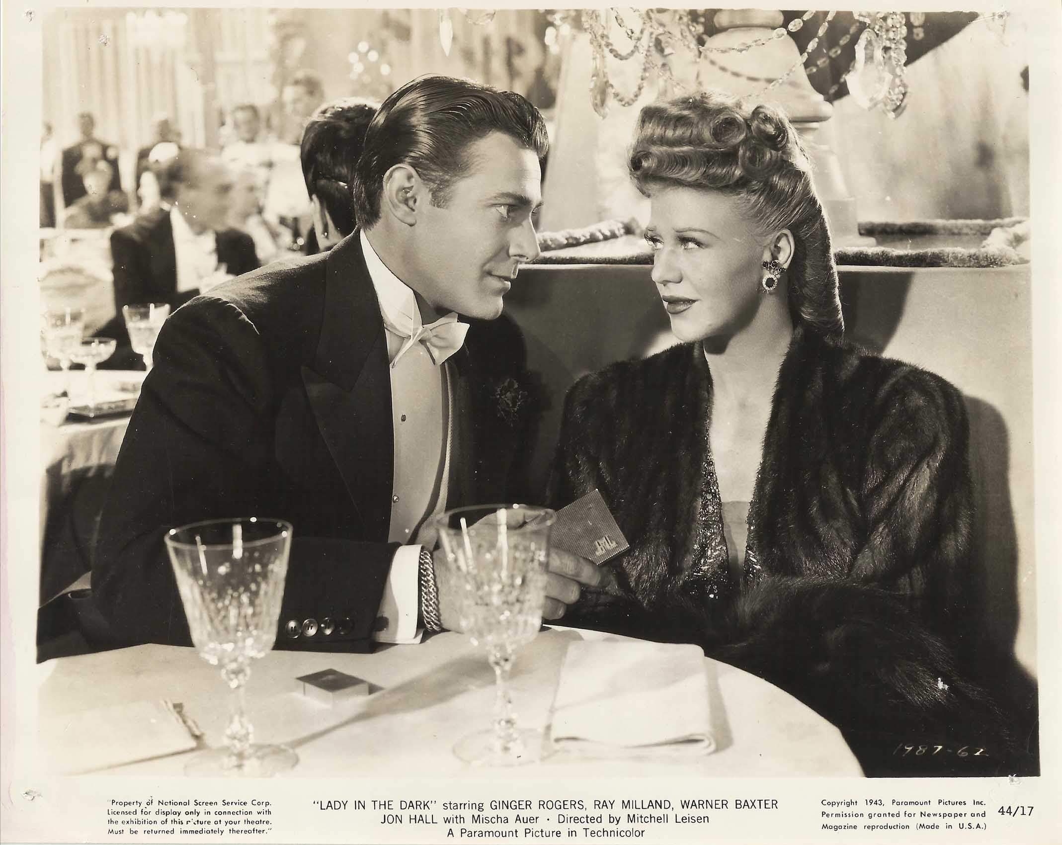 GINGER ROGERS & JON HALL in "Lady in the Dark" Original Vintage